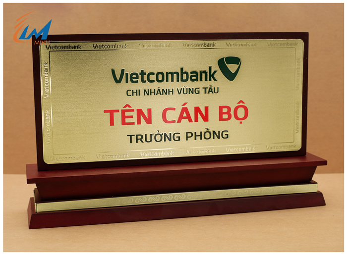 bảng chức danh gỗ inox