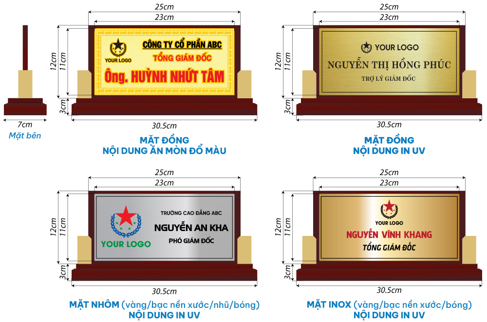 thiết kế bảng chức danh trụ đồng