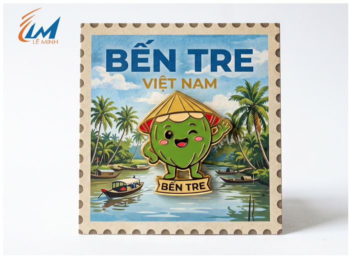 huy hiệu cài balo tỉnh Bến Tre