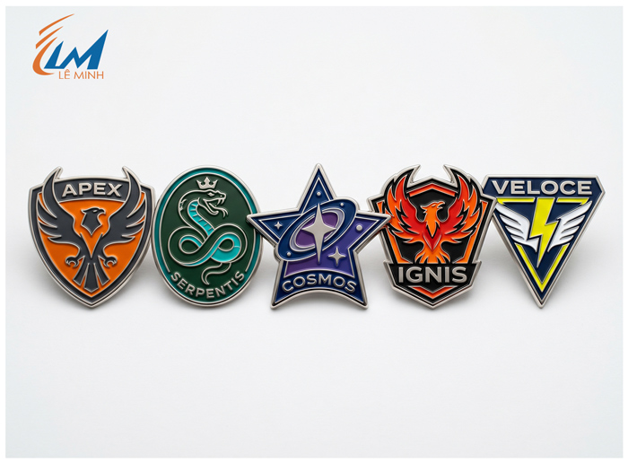 huy hiệu logo chi tiết nổi