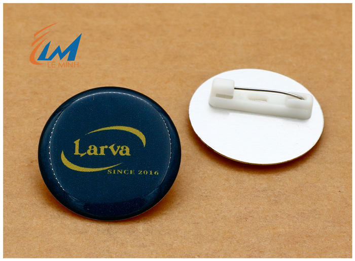 Huy hiệu nhôm tròn in uv theo yêu cầu