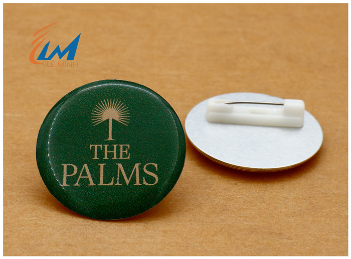 Huy hiệu nhôm tròn in uv theo yêu cầu