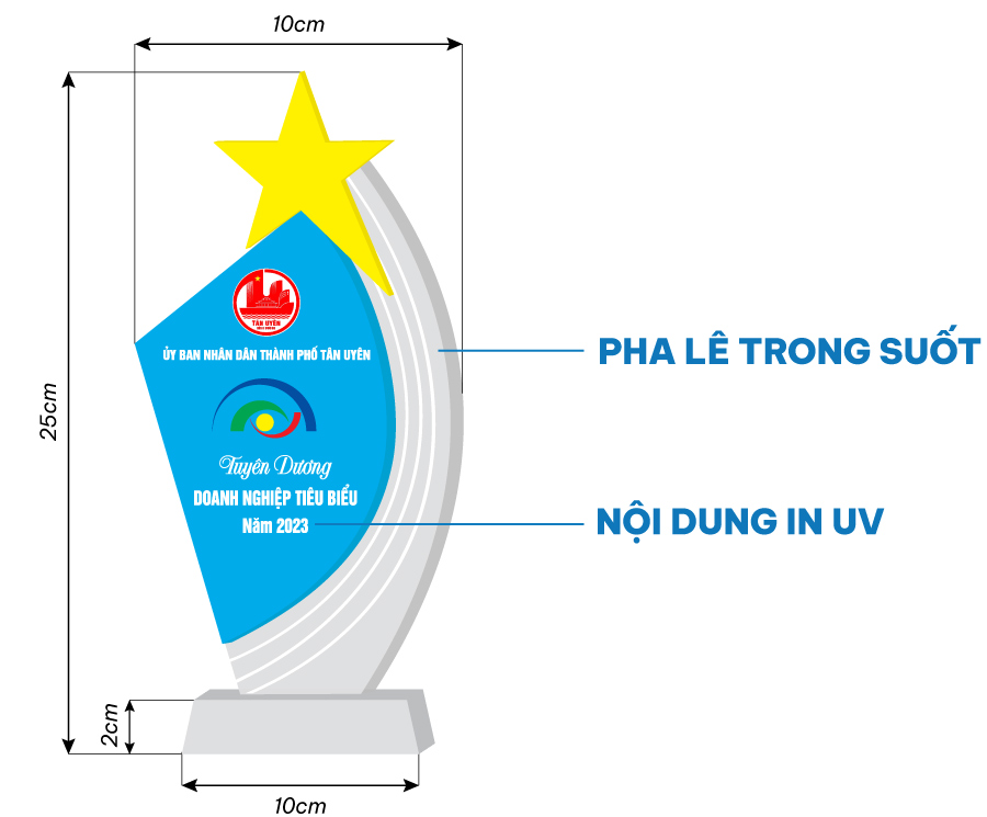 thiết kế kỷ niệm chương, pha lê, thủy tinh