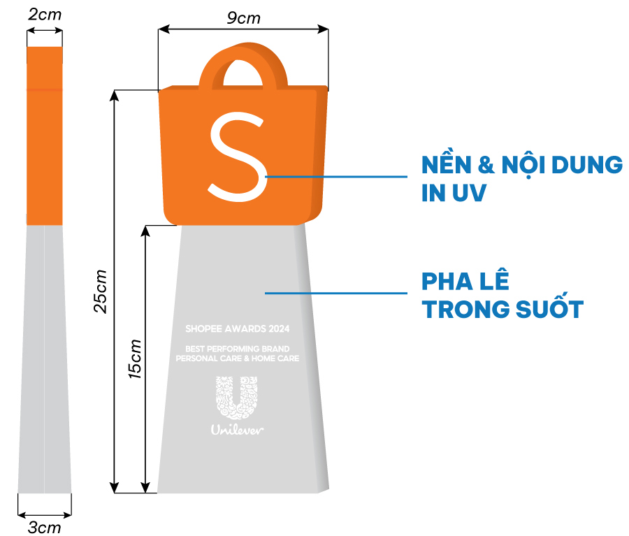 thiết kế sản xuất cúp pha lê