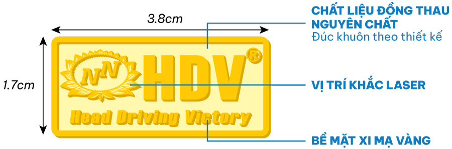 Huy hiệu đúc khuôn mạ vàng theo yêu cầu