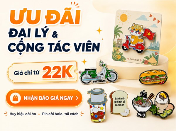 Huy hiệu cài áo, pin cài balo