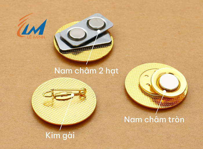 Pin cài áo đồng in uv