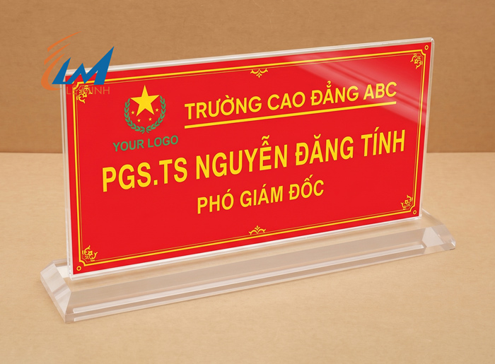 bảng chức danh văn phòng mica