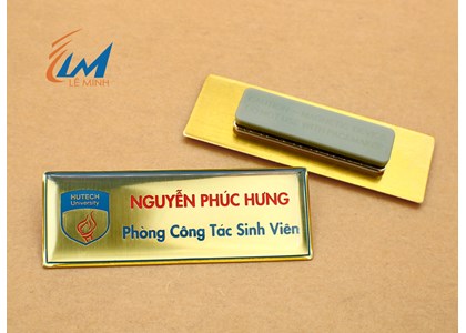 Bảng tên cài áo mẫu trường đại học