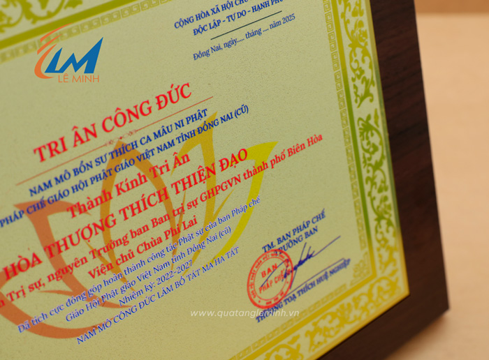 bảng tri ân phật giáo