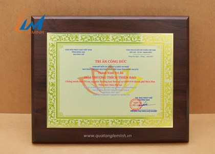 Bảng tri ân công đức - Giáo hội Phật giáo