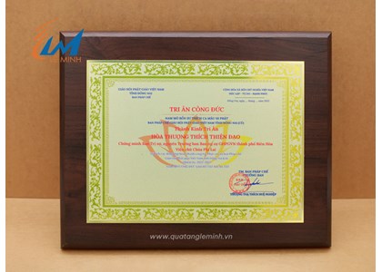 Bảng tri ân công đức - Giáo hội Phật giáo