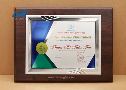 Bằng vinh danh nhân viên xuất sắc