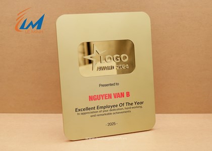 Biển vinh danh kiểu nút youtube - Quà tặng vinh danh giá tốt