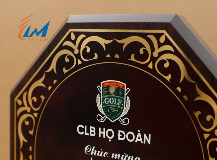 biểu trưng gỗ bát giác in theo yêu cầu