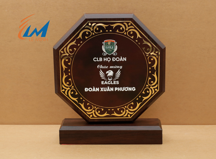 Biểu trưng gỗ bát giác in theo yêu cầu