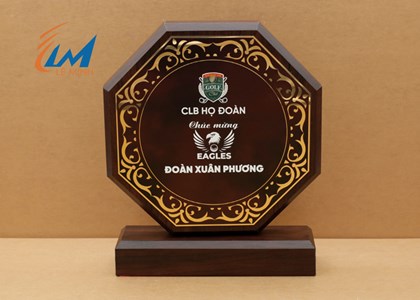 Biểu trưng gỗ bát giác in theo yêu cầu