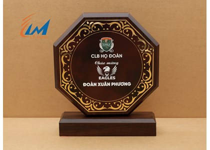 Biểu trưng gỗ bát giác in theo yêu cầu
