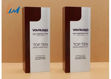 Cúp gỗ kim loại vinh danh doanh nghiệp
