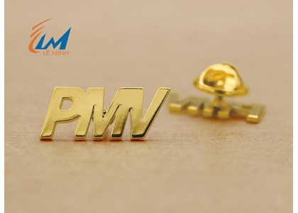Huy hiệu cắt chữ mạ vàng/bạc