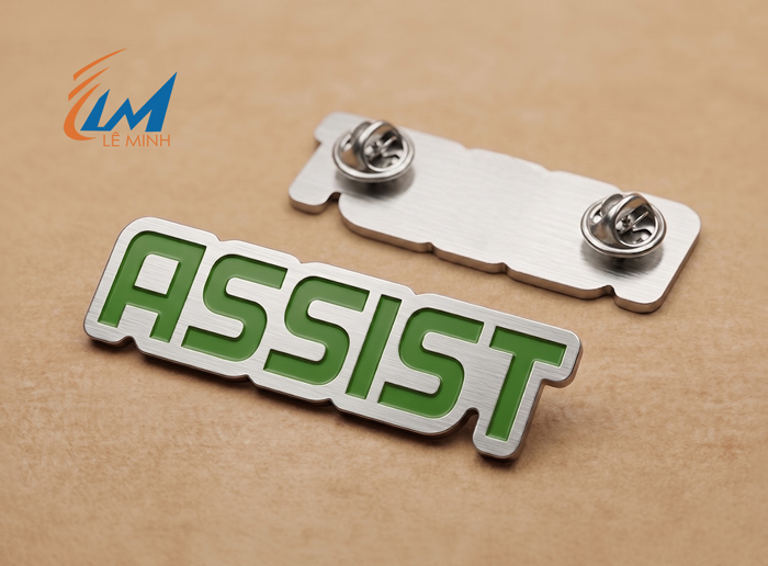 huy hiệu inox khắc ăn mòn tùy chỉnh