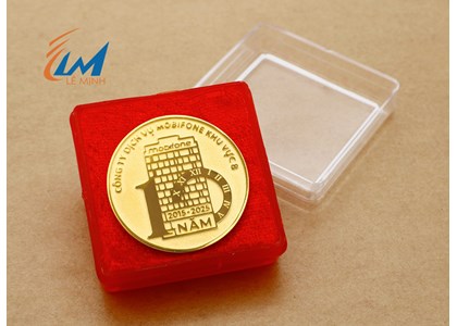 Huy hiệu Mobifone mạ vàng