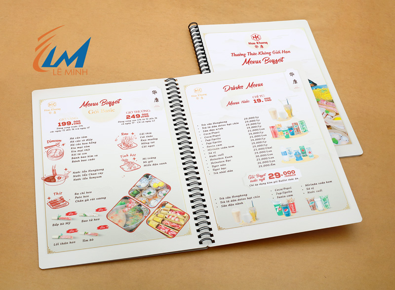 menu nhựa