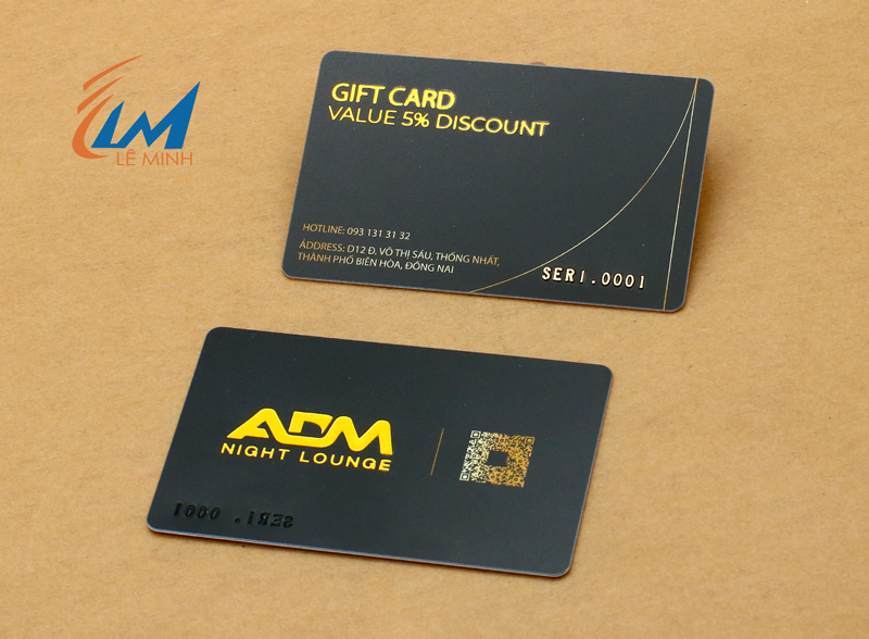 member card dập nổi ép kim