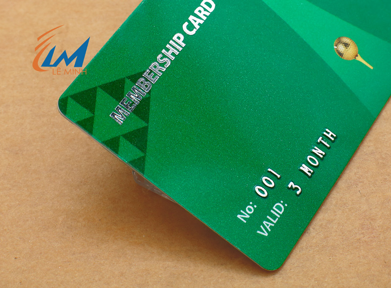 member card dập nổi ép kim