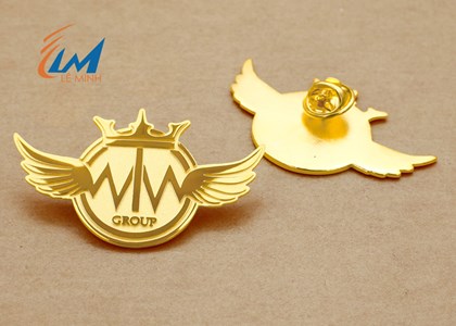 Pin logo mạ vàng cao cấp