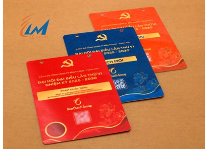 Sản xuất thẻ đeo đại biểu, in thẻ đại hội đại biểu