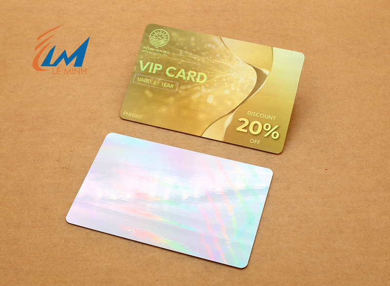 Thẻ nhựa hologram chuyển sắc 7 màu